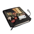 thumbnail image 3 of HELLHERO Cat Flowers 1 pc Book Sleeve Cover with Zipper Bible Carrying Case Bible Tote Bags with Waterproof for Books Lovers Book Carrying Case, 3 of 8