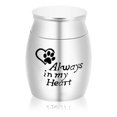 thumbnail image 1 of 1 Piece Stainless Steel Mini Dog Urns Small Keepsake Urns For Pets Cremation Container Memorial Jar For Pet Ashes, 1 of 5