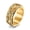 Gold color, variant on Carved Eyes Mens Ring 14K Yellow Gold Vintage Punk Finger Jewelry Rock Culture Ring Unisex Men Women Party Accessories
