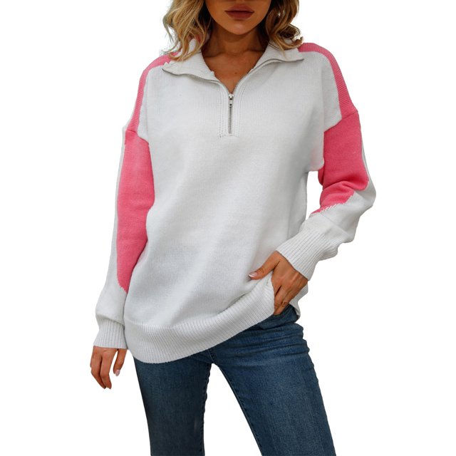 Gibobby Suéter de Cuello en V para Mujer, Suéter para Mujer Elegante y Ligero Manga Larga(C,G)