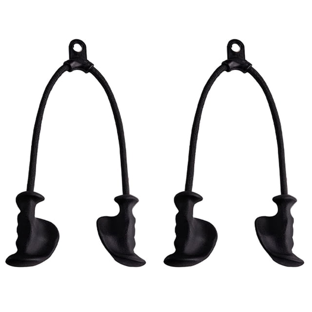 2X Ergonomic Triceps Rope Pull Down with Anti-Slippery Natural Rubber Grip for More Muscle Fibers-Gym Rope