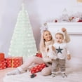 thumbnail image 3 of Costway 5 FT Artificial Xmas Tree with 170 PET Branch Tips 24 Colorful Snowflake LED Lights, 3 of 10