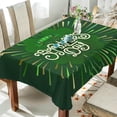 thumbnail image 4 of 60"x60" St Patrick's Day Clover Tablecloth, Waterproof Washable Polyester Square Table Cover, Durable Tablecloth for Kitchen Dining Table Party Decor, 4 of 7