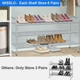 thumbnail image 5 of MISSLO 3 Tier Metal Long Shoe Rack Wide Shoe Shelf with Wire Grid for Closet Entryway Storage 24 Pairs Men Sneaker Organizer, Grey, 5 of 8