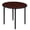 Mahogany, variant on Romig Trek 48 in. Large Round Breakroom Table- Neo Walnut Top, Black Folding Legs