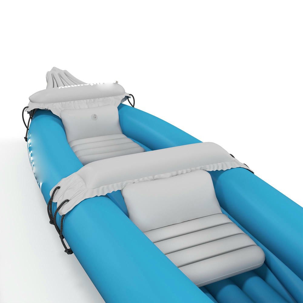 Resenkos 2-Person Inflatable Kayak with Paddles and Repair Kit for Tandem Use - Blue