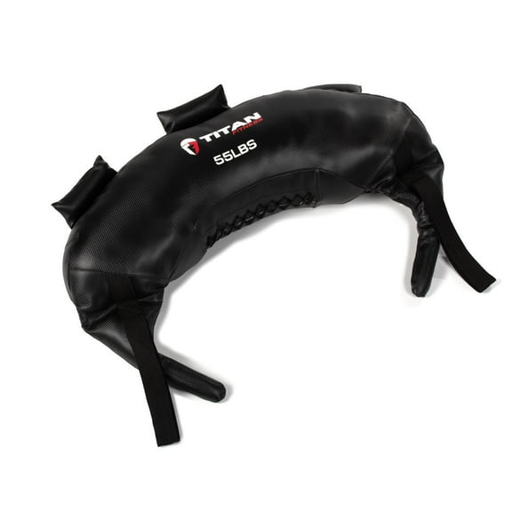 Titan Fitness 55 LB Functional Training Swing Bag, PU Material Bulgarian Power Sand Bag, Multiple Grips for Squats, Lunges, Throws, And More