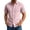 Pink, variant on Kezqiaxn Oversized Shirt Men Summer Short Sleeve Business Work Button Up Shirt with Pockrt Fashion Clothing 2026