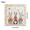 thumbnail image 3 of QuanTara Easter Bunny Paper Napkins 20 Count, Multicolor Bunny & Egg Design Disposable Napkins for Holiday Party, Easter Dinner, 4.92x4.92in, 1-Pack, 3 of 6