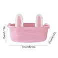 thumbnail image 2 of NIUBWJL Easter Bunny Ear Shaped Storage Basket Cute Woven Storage Basket Makeup Key Storage Basket Desktop Item And Snack Storage Basket, 2 of 5