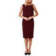 thumbnail image 2 of INSPIRE CHIC Women's Office Sheath Dresses Laye Sleeveless Work Pencil Dress, 2 of 4