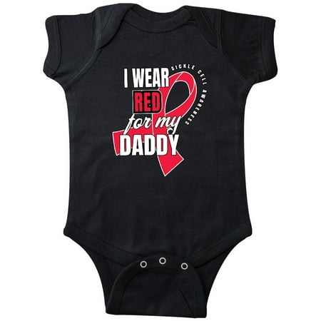 

Inktastic Sickle Cell Awareness I Wear Red For My Daddy Gift Baby Boy or Baby Girl Bodysuit