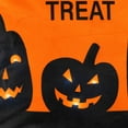 thumbnail image 3 of Lush Decor Halloween Trick Or Treat Pumpkin LED Decorative Pillow Orange / Black Single 12 in X 12 in, 3 of 4