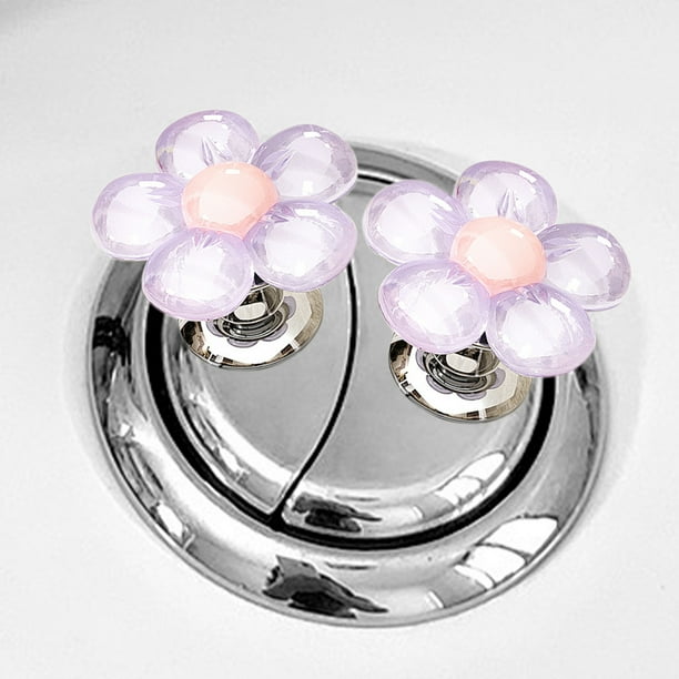 RKSTN chamber pot button Cute Flower Toilet Button Nail Art Special Bathroom Tank Open Gate Pushbutton Universal Toilet Pushbutton