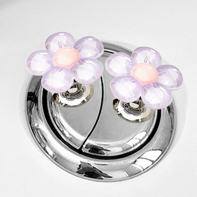 TopLLC Kitchen Accessories,Home And Kitchen,Kitchen Tools,Kitchen Sets Cute Flower Toilet Button Nail Art Special Bathroom Tank Open A Gate Pushbutton Universal Toilet Pushbutton chamber pot button