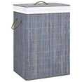 thumbnail image 2 of vidaXL Collapsible Laundry Basket Dirty Clothes Hamper Laundry Bin Bamboo, 2 of 9