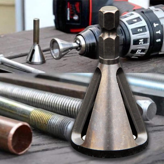 Naierhg Deburring External Chamfer Tool Drill Bit Hexagon Shank Drilling Burr Remover