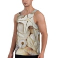 thumbnail image 2 of Pofeuu Starfishes On Seashells Print Men's Workout Tank Tops Sleeveless Muscle Gym Shirt Quick Dry-3X-Large, 2 of 7