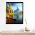 thumbnail image 4 of Nawypu National Park Canvas Wall Art For Living Room Modern Artwork Glacier National Park Swiftcurrent Lake Modern Artwork Framed Ready To Hang For Bedroom Living Room Home Office Decor, 4 of 4