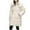 White, variant on TFEOQRY Women's Winter Hooded Cotton Padded Coats Casual Fashion Solid Color Parkas with Pockets Zippered Reversible Long Cotton Coat White