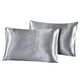 thumbnail image 1 of Funda de almohada de seda sintética para cabello y - Juego de 2 fundas de almohada de seda sintética de 50 x 76 cm con cierre de sobre., 1 of 1