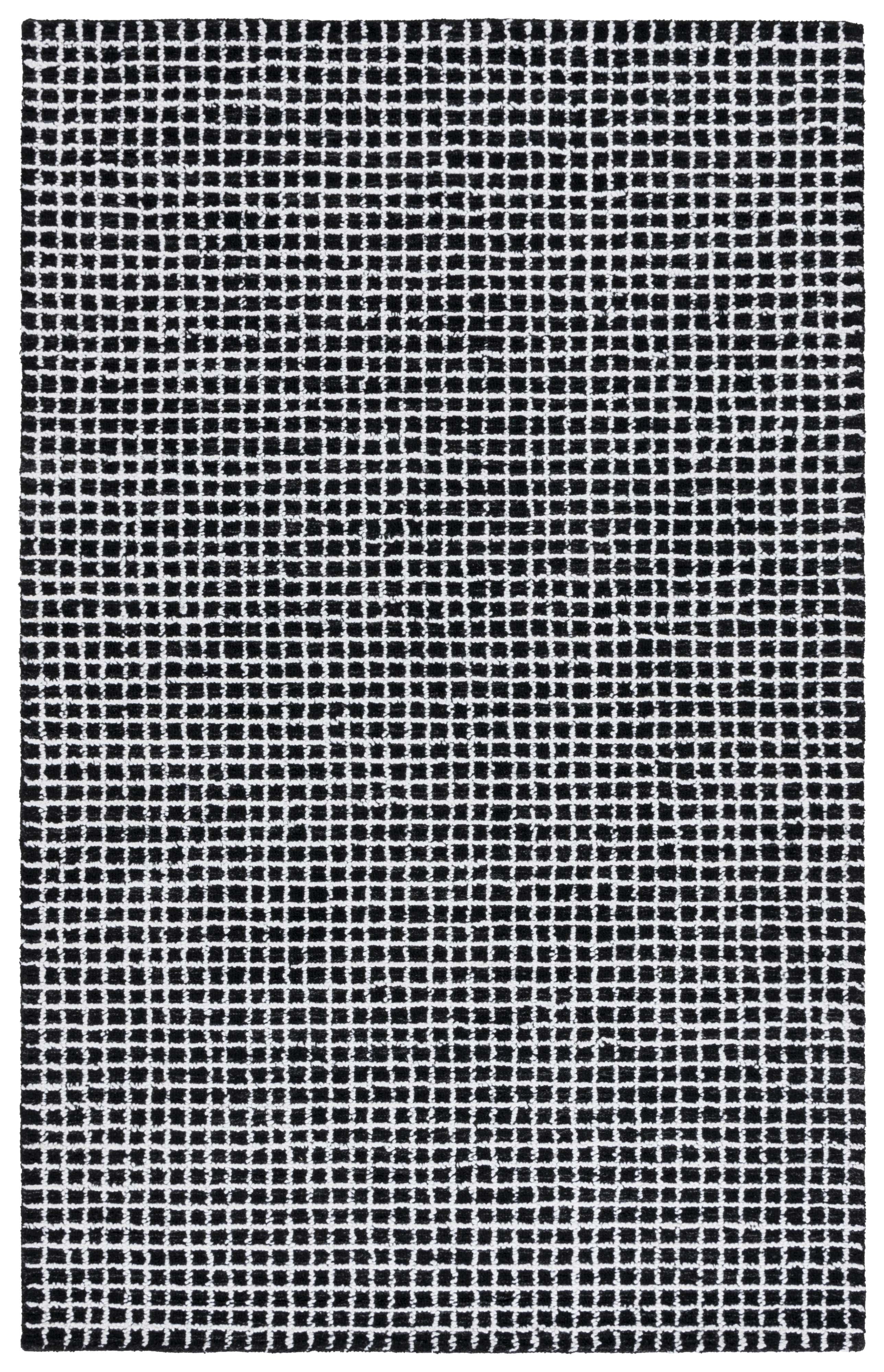SAFAVIEH Abstract Careen Geometric Area Rug, Ivory/Black, 9' x 12'