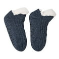 thumbnail image 3 of THDHVS Kids Socks,Girls Socks,Kids Warm Slipper Socks with Antiskid Grip and Thick Fleece Lining for Indoor Warmth Winter Socks Keep Feet Cozy During Cold Weather Play at Home Navy 3-4 Years, 3 of 7