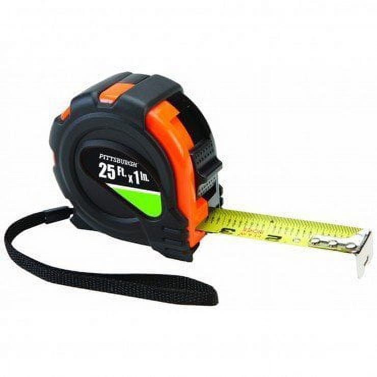 Pittsburgh 25 ft. x 1 Inch Retractable Extra Long Wide QuikFind Tape Measure Walmart
