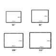 thumbnail image 1 of 54/84/100/112'' HD 4:3 Portable Projector Screen Home KTV Cinema Projection, 1 of 6