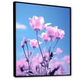 thumbnail image 2 of Designart "Pink Blue Tulips Flowers captivate" Floral Floater Framed Wall Decor, 2 of 7