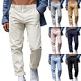 thumbnail image 2 of CHENge Khaki Pants for Men 34x28 Tapered Neutral Tone Casual Pants Straight Leg Cotton Loose Fit Summer Beach Yoga Trousers, 2 of 10
