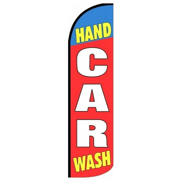 Hand Car Wash Windless flag Without Pole Advertisement /Business Flags | Feather Flag |