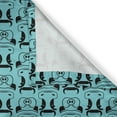 thumbnail image 4 of Ambesonne Blue and Black Window Valance, Cow and Pig Head, 54" X 18", Pale Blue and Black, 4 of 5