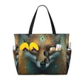 thumbnail image 1 of Fotbe Vintage Pattern Fox Bolsa de Viaje para Playa - Resistente al Agua, Bolsa Tote de Gran Capacidad y Ligera con 7 Bolsillos para Mujeres y Hombres, 1 of 7