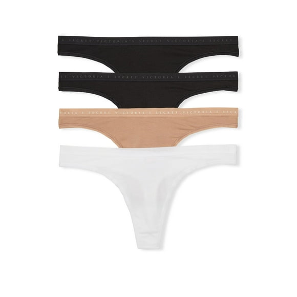 Paquete de 4 tangas de algodón para mujer Victoria's Secret
