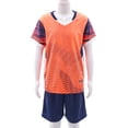 thumbnail image 2 of Haitryli Kids Boys Girls 2 Piece Basketball Football Jersey Athletic T-Shirts Tops with Sweat Shorts Orange 3XS, 2 of 7