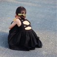 thumbnail image 2 of 2022 Robe d'Été Noire Sans Manches pour Filles Robes de Princesse Dos Creux Robe de Fête Robes pour Enfants Vêtements pour Filles, 2 of 5