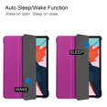 thumbnail image 2 of Dteck Smart Case for Apple iPad 10.9" Air 4th Gen (2020 Released),Slim Hard Back Shell Luxury Leather Automatic wake/sleep Kickstand Folio Protective Cover,Purple, 2 of 8