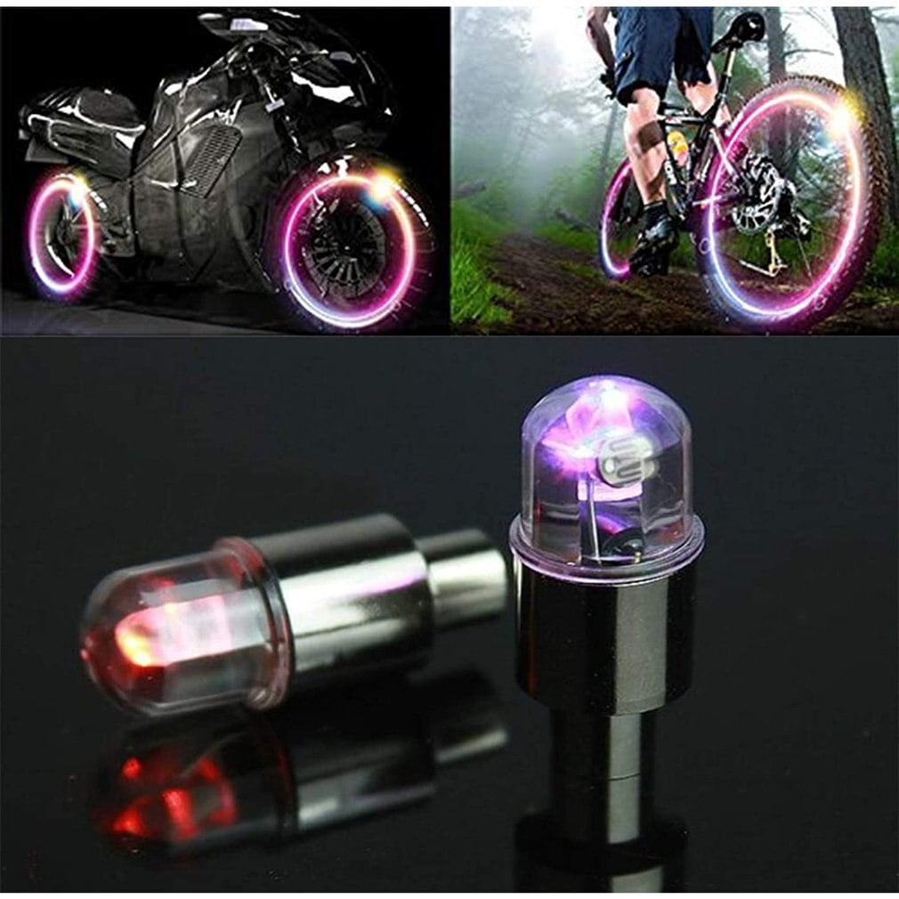 4x Motorcycle LED Lights Car Wheel Lamps Bike Tire Spoke Neon Waterproof Cap US 