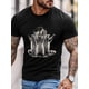 thumbnail image 2 of Men's T-Shirt,Short Sleeve Tee Shirt Casual Tops Cheering Little Raccoon Crew Neck T Shirts for Men, 2 of 8