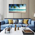 thumbnail image 5 of HFDF Large Wall Art Ocean Waves Canvas Pictures Coconut Trees Sands Beach Seascape Landscape Modern Summer Sea Nature Canvas Artwork Contemporary Wall Art for Livg Room Wall Decor 14x11inch Framed, 5 of 6