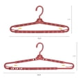 thumbnail image 2 of Unique Bargains Extra Large Plastic Adjustable Shoulder Clothes Hangers 10 Pcs Wine Red, 2 of 6