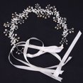 thumbnail image 2 of Diademas de boda hechas a mano para damas, diademas nupciales con diamantes de imitación plateados, accesorios para el cabello, diademas, 2 of 4