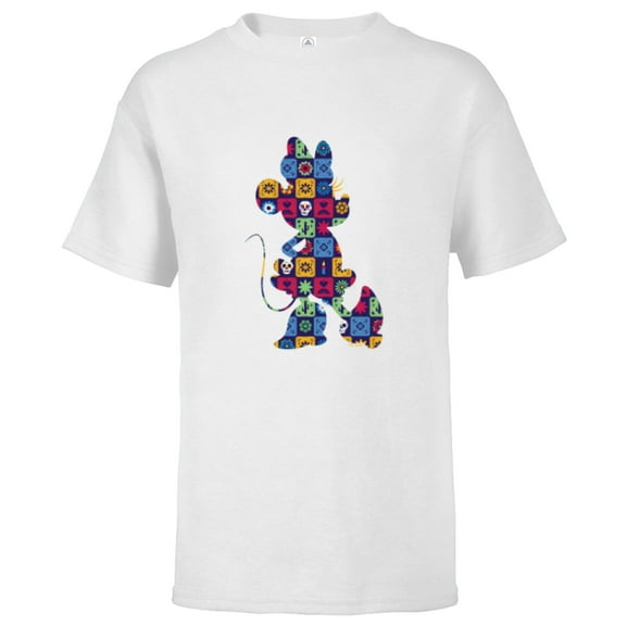 Disney Minnie Mouse Pose Día de los Muertos Day of the Dead - Short Sleeve T-Shirt for Kids - Customized-White