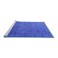 thumbnail image 2 of Ahgly Company Machine Washable Indoor Square Oriental Blue Industrial Area Rugs, 3' Square, 2 of 4