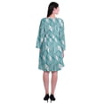 thumbnail image 4 of Moomaya Robe Courte Évasée Imprimée de Designer, Manches Longues, Tunique en Velours, Robes pour Femmes, 4 of 6