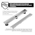 thumbnail image 4 of HEATGENE 36 Inches Linear Shower Drain Brushed - Rectangular Bathroom Shower Floor Drain - Adjustable Leveling Feet - Removable Decorative Cover - cUPC Certified, 4 of 7