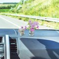 thumbnail image 4 of Oliegs Heated Blanket Cute Mini Rabbit And Peach Vase Set Car Rearview Decoration Interesting Decoration Cute Car Interior Ladies' Chocolate, 4 of 4