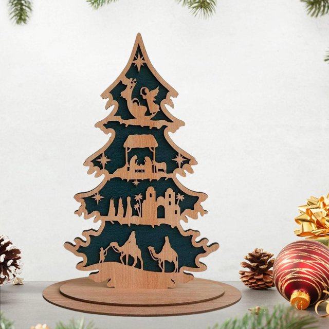 Cartel de Mesa Navideño Ornamental Letrero Rústico de Madera para Decorar La Mesa Centro de Mesa para Fiestas Y Salón Adecuado para Regalo Decoración Estilo E
