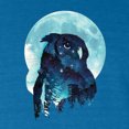 thumbnail image 2 of Wild Bobby, Creepy Winter Beach Night Owl, Animal Lover, Front and Back Garment-Dyed Short Sleeve Tees, Cobalt, X-Large, 2 of 3